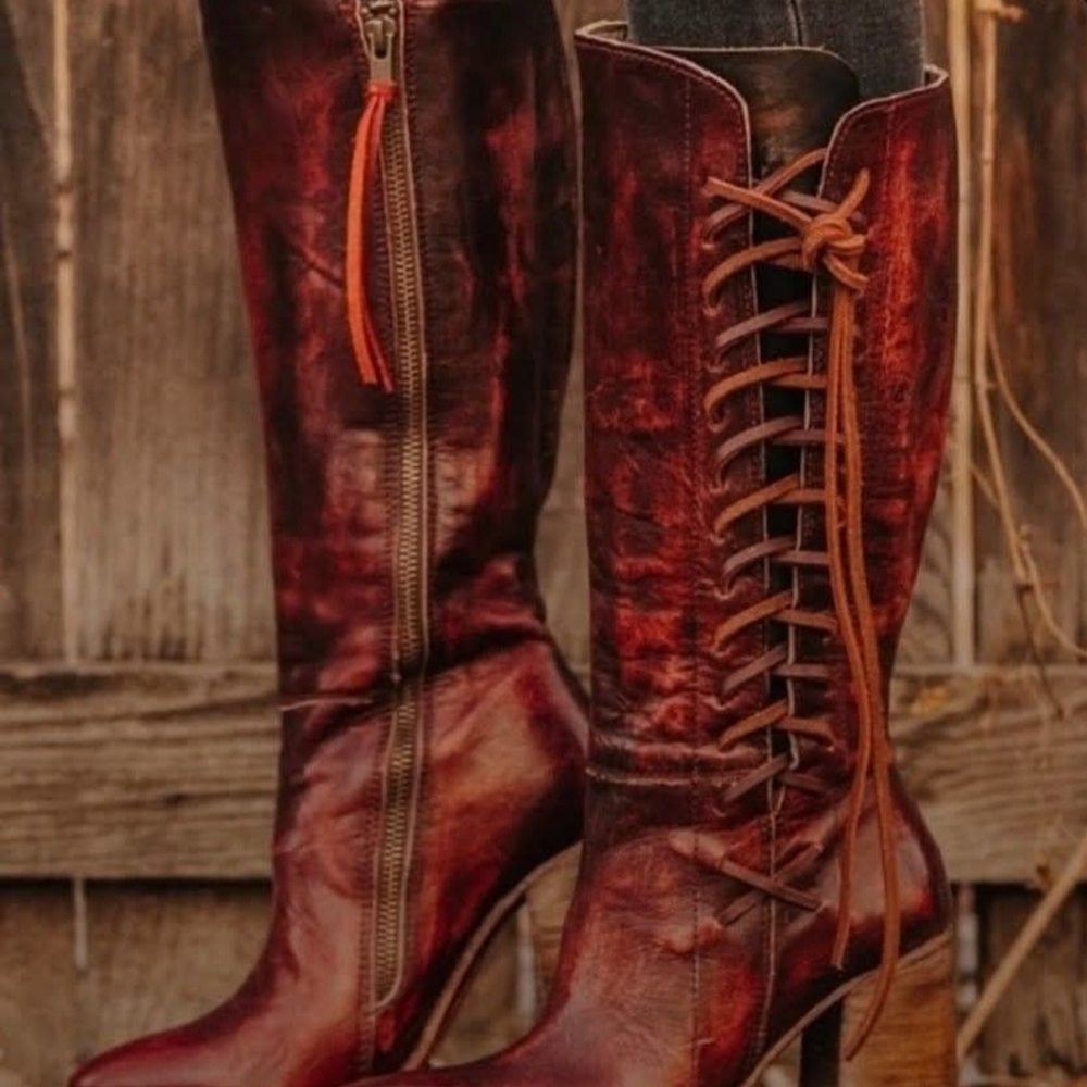 New Freebird by Steven, Joaquin, Wine, Size 7, Leather Boots